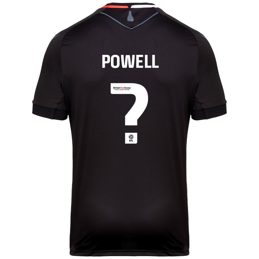 Lapset Owen Powell #0 Musta Vieraspaita 2024/25 Lyhythihainen Paita T-Paita