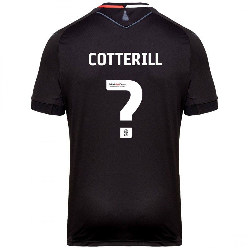 Lapset Alex Cotterill #0 Musta Vieraspaita 2024/25 Lyhythihainen Paita T-Paita