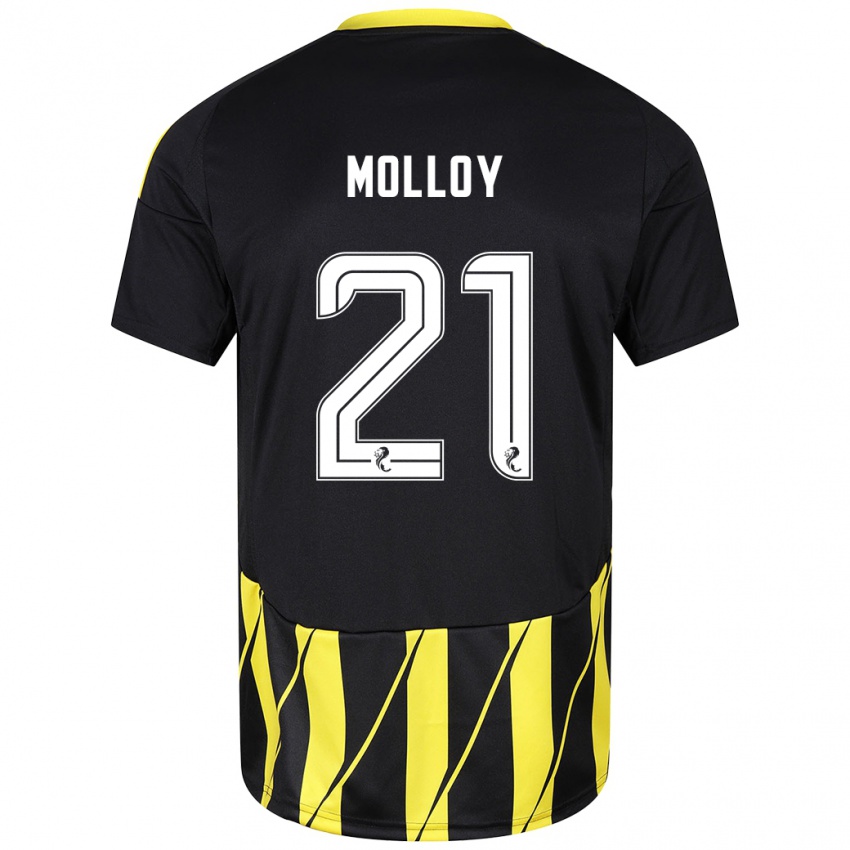 Lapset Gavin Molloy #21 Musta Keltainen Vieraspaita 2024/25 Lyhythihainen Paita T-Paita