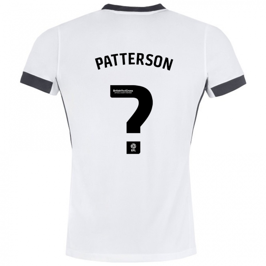 Lapset Rico Patterson #0 Valkoinen Musta Vieraspaita 2024/25 Lyhythihainen Paita T-Paita