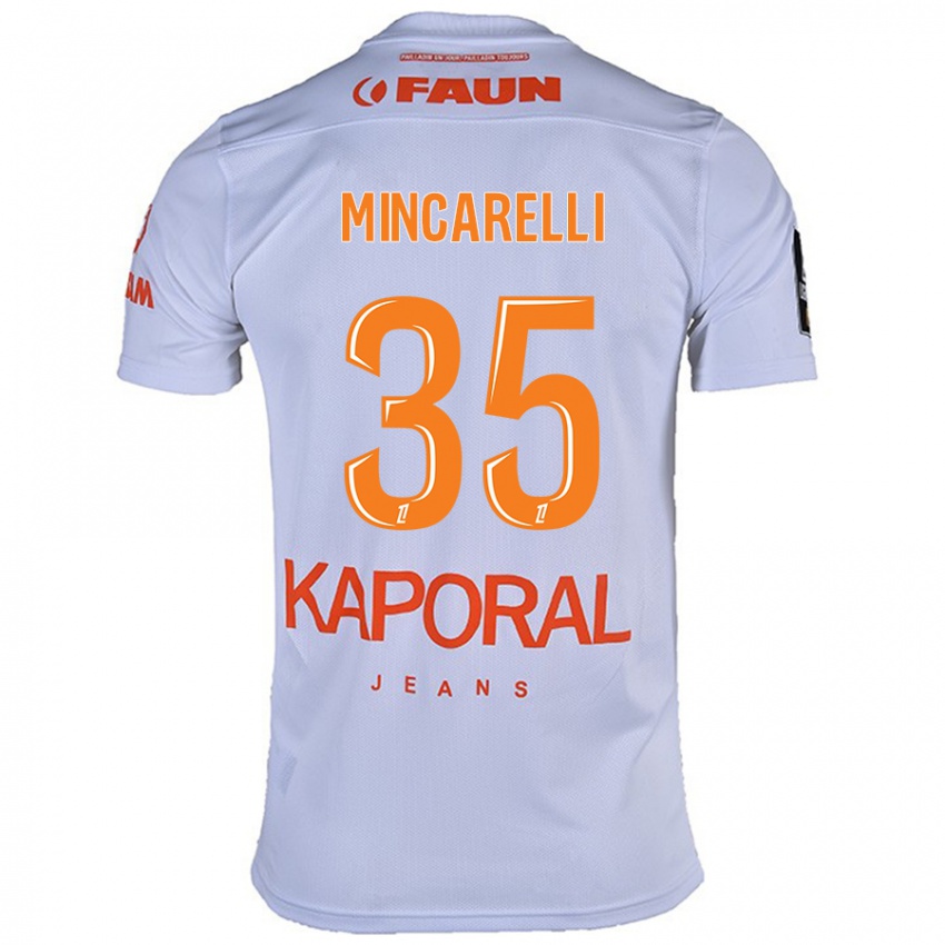 Lapset Lucas Mincarelli #35 Valkoinen Vieraspaita 2024/25 Lyhythihainen Paita T-Paita