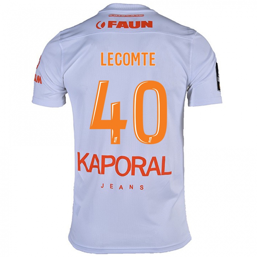 Lapset Benjamin Lecomte #40 Valkoinen Vieraspaita 2024/25 Lyhythihainen Paita T-Paita