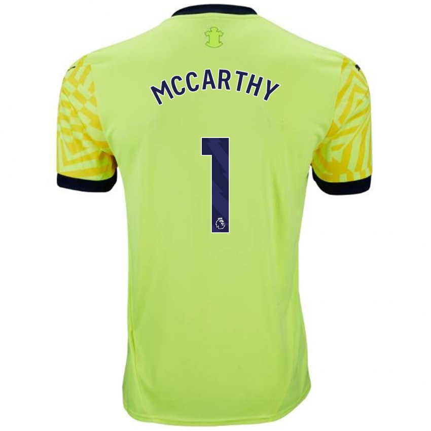 Lapset Alex Mccarthy #1 Keltainen Vieraspaita 2024/25 Lyhythihainen Paita T-Paita