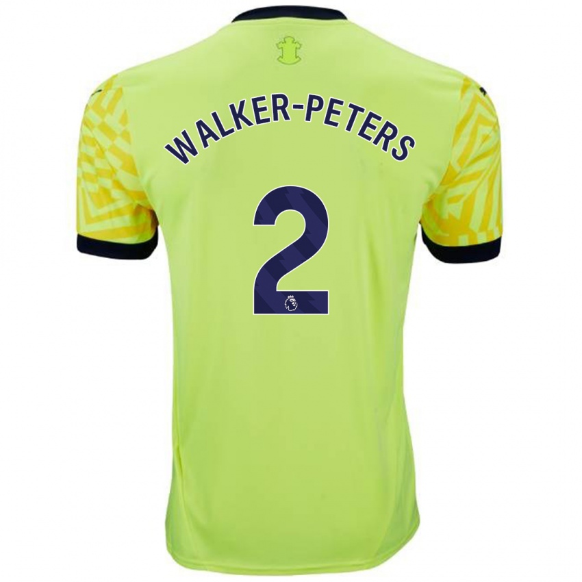 Lapset Kyle Walker-Peters #2 Keltainen Vieraspaita 2024/25 Lyhythihainen Paita T-Paita