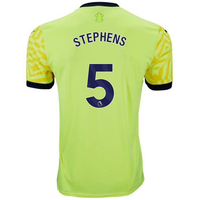 Lapset Jack Stephens #5 Keltainen Vieraspaita 2024/25 Lyhythihainen Paita T-Paita