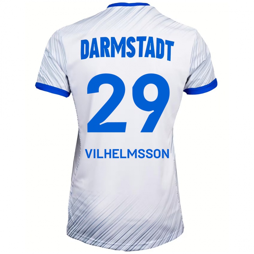 Lapset Oscar Vilhelmsson #29 Valkoinen Sininen Vieraspaita 2024/25 Lyhythihainen Paita T-Paita