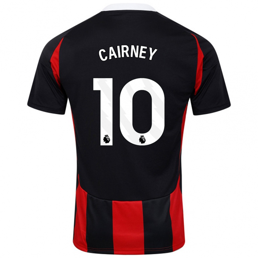 Lapset Tom Cairney #10 Musta Punainen Vieraspaita 2024/25 Lyhythihainen Paita T-Paita