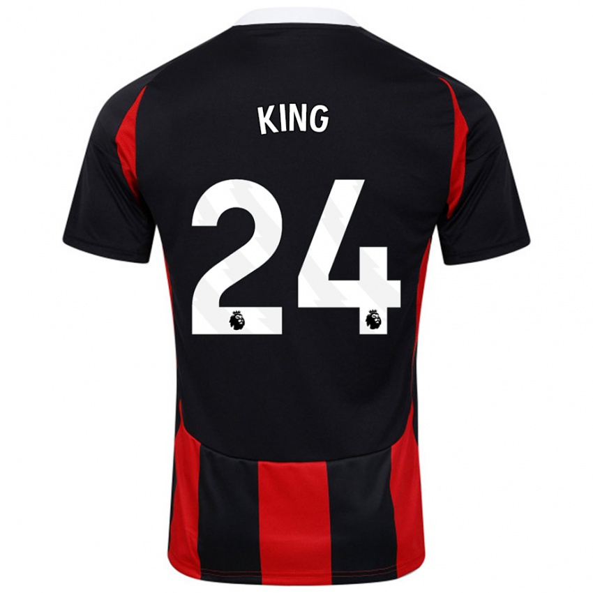 Lapset Joshua King #24 Musta Punainen Vieraspaita 2024/25 Lyhythihainen Paita T-Paita