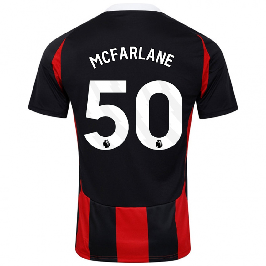 Lapset Callum Mcfarlane #50 Musta Punainen Vieraspaita 2024/25 Lyhythihainen Paita T-Paita