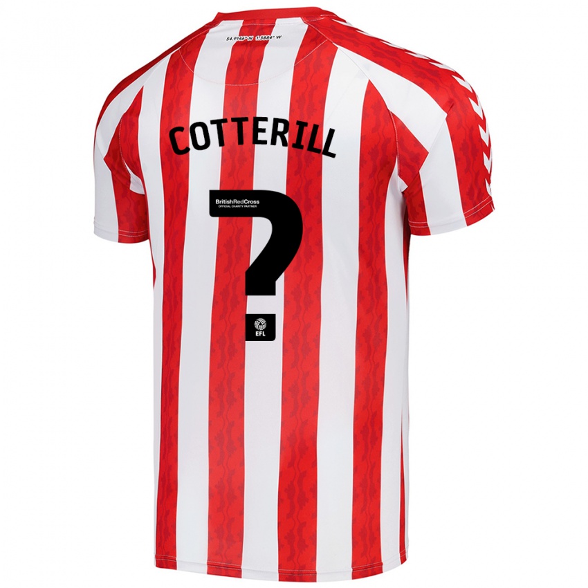 Miesten Jamie Cotterill #0 Punainen Valkoinen Kotipaita 2024/25 Lyhythihainen Paita T-Paita