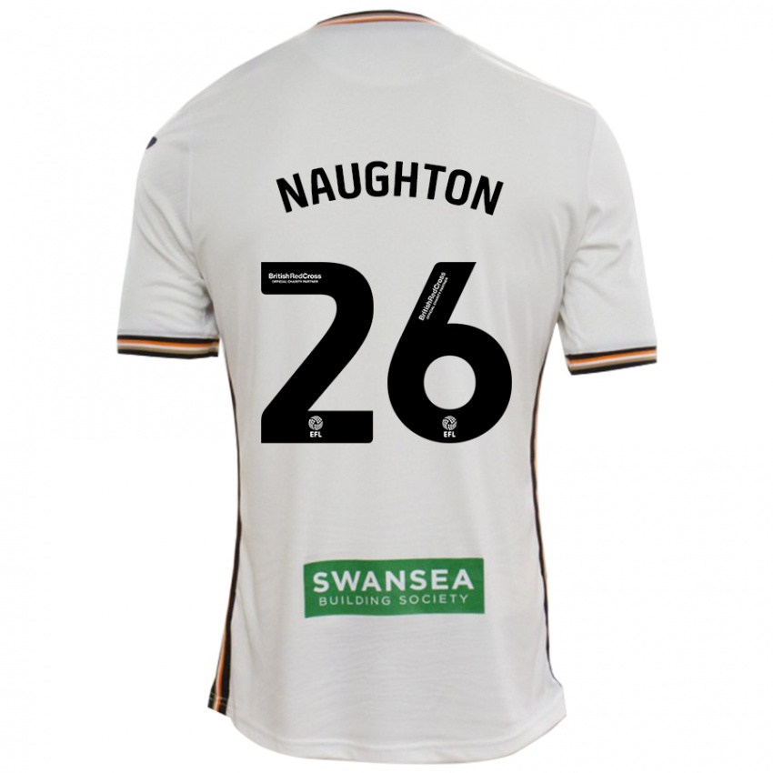 Miesten Kyle Naughton #26 Valkoinen Kotipaita 2024/25 Lyhythihainen Paita T-Paita