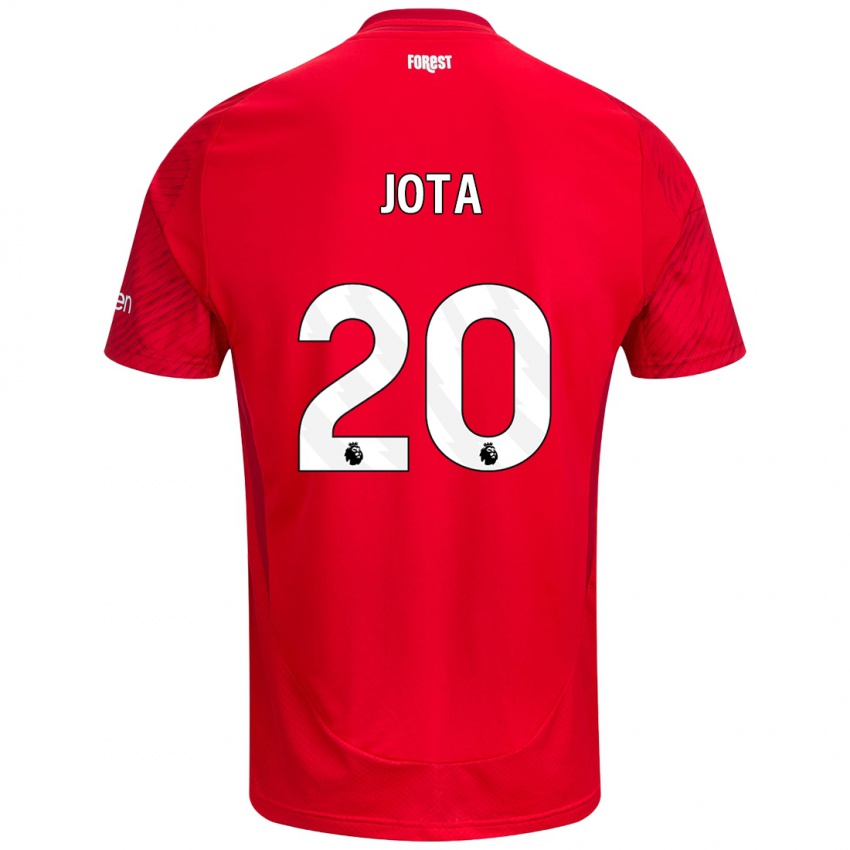 Miesten Jota Silva #20 Punainen Valkoinen Kotipaita 2024/25 Lyhythihainen Paita T-Paita