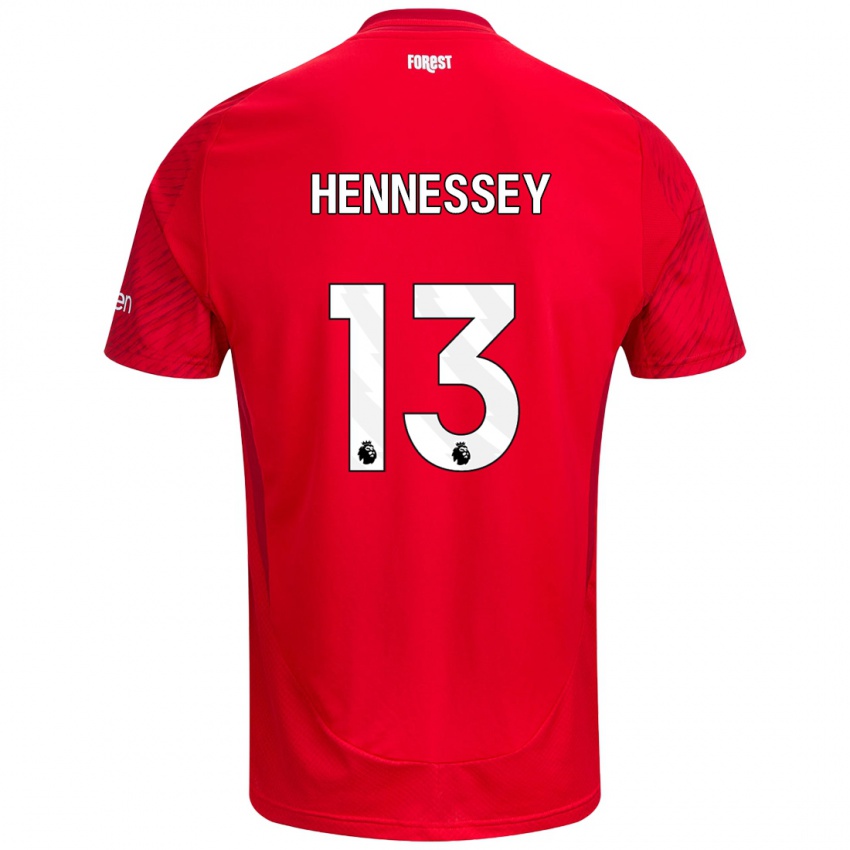 Miesten Wayne Hennessey #13 Punainen Valkoinen Kotipaita 2024/25 Lyhythihainen Paita T-Paita