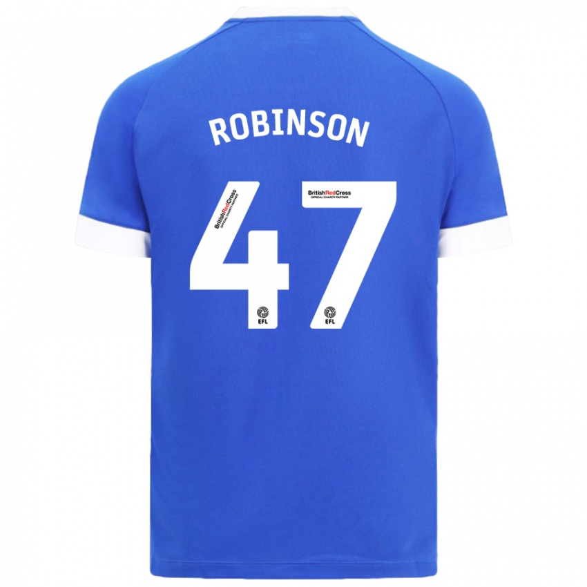 Miesten Callum Robinson #47 Taivaansininen Kotipaita 2024/25 Lyhythihainen Paita T-Paita