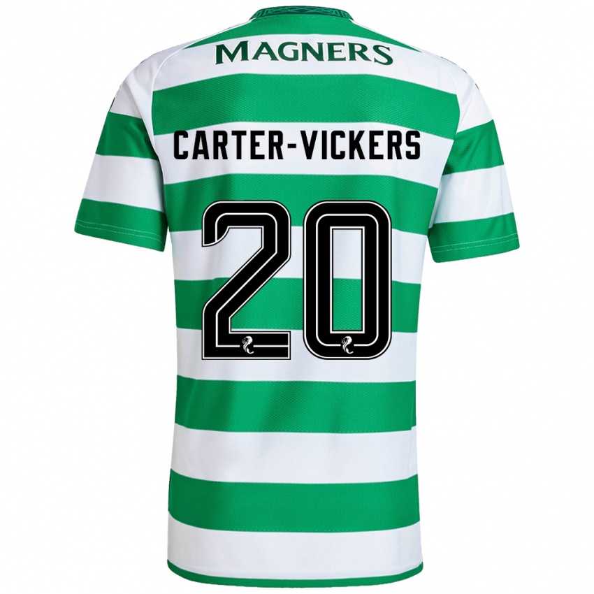 Miesten Cameron Carter-Vickers #20 Vihreä Valkoinen Kotipaita 2024/25 Lyhythihainen Paita T-Paita