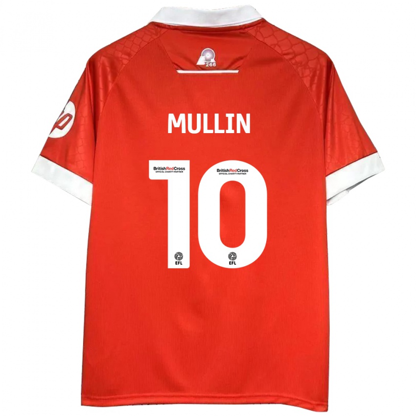 Miesten Paul Mullin #10 Punainen Valkoinen Kotipaita 2024/25 Lyhythihainen Paita T-Paita