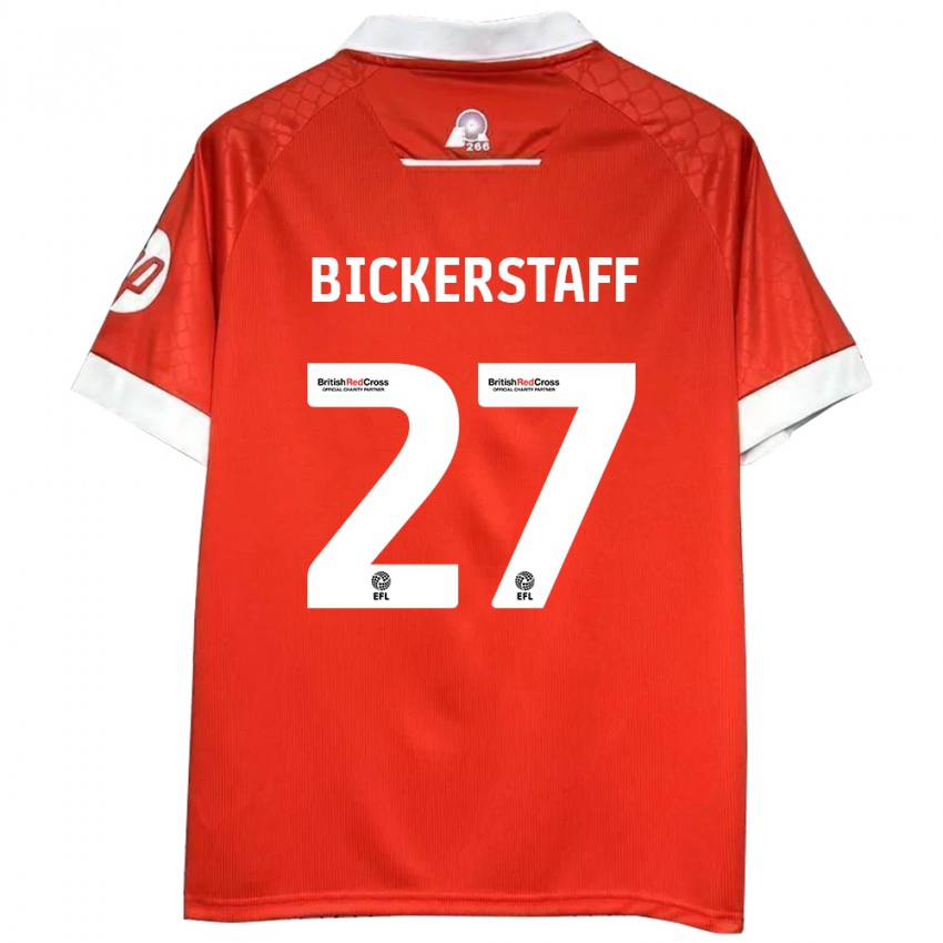 Miesten Jake Bickerstaff #27 Punainen Valkoinen Kotipaita 2024/25 Lyhythihainen Paita T-Paita