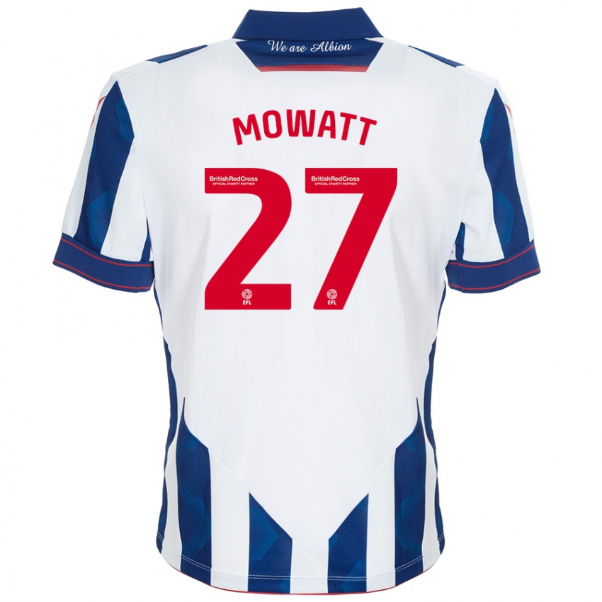 Miesten Alex Mowatt #27 Valkoinen Tummansininen Kotipaita 2024/25 Lyhythihainen Paita T-Paita