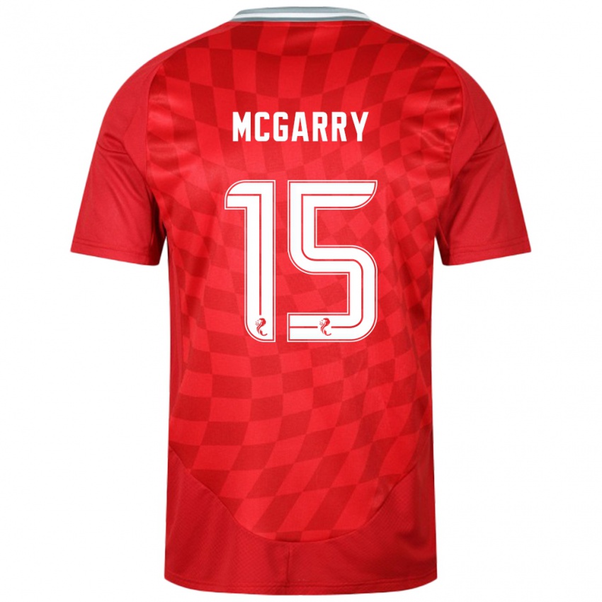 Miesten James Mcgarry #15 Punainen Kotipaita 2024/25 Lyhythihainen Paita T-Paita