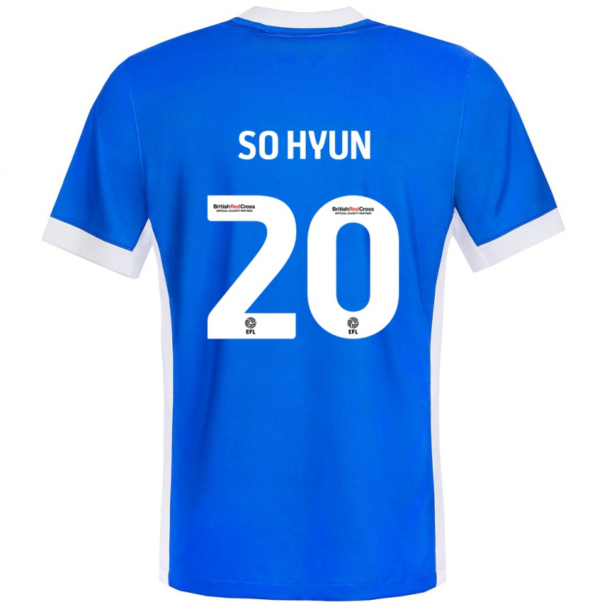 Miesten Cho So-Hyun #20 Sininen Valkoinen Kotipaita 2024/25 Lyhythihainen Paita T-Paita