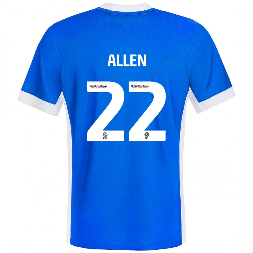 Miesten Remi Allen #22 Sininen Valkoinen Kotipaita 2024/25 Lyhythihainen Paita T-Paita