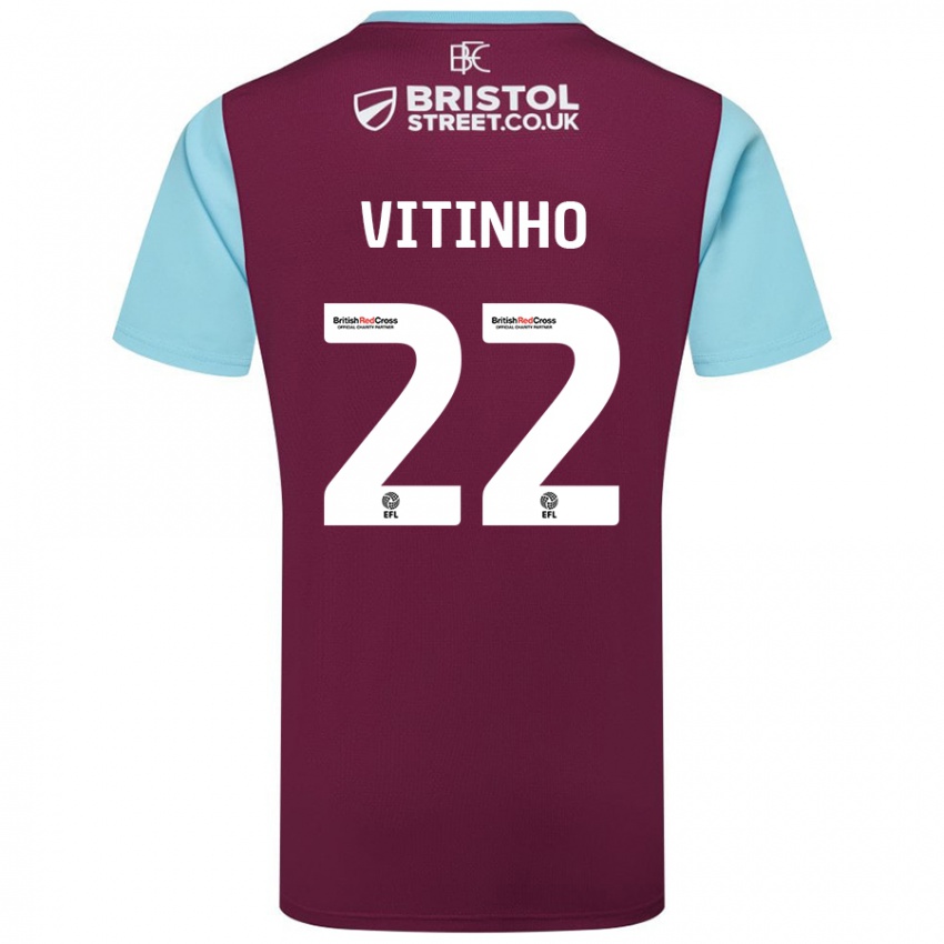 Miesten Vitinho #22 Burgundin Taivaansininen Kotipaita 2024/25 Lyhythihainen Paita T-Paita