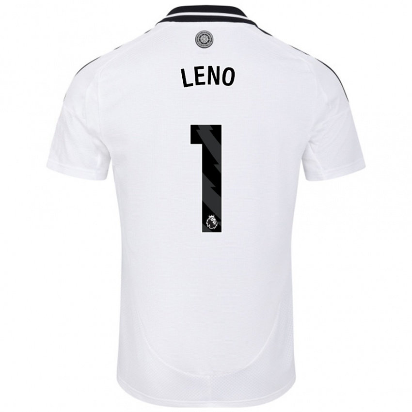 Miesten Bernd Leno #1 Valkoinen Kotipaita 2024/25 Lyhythihainen Paita T-Paita