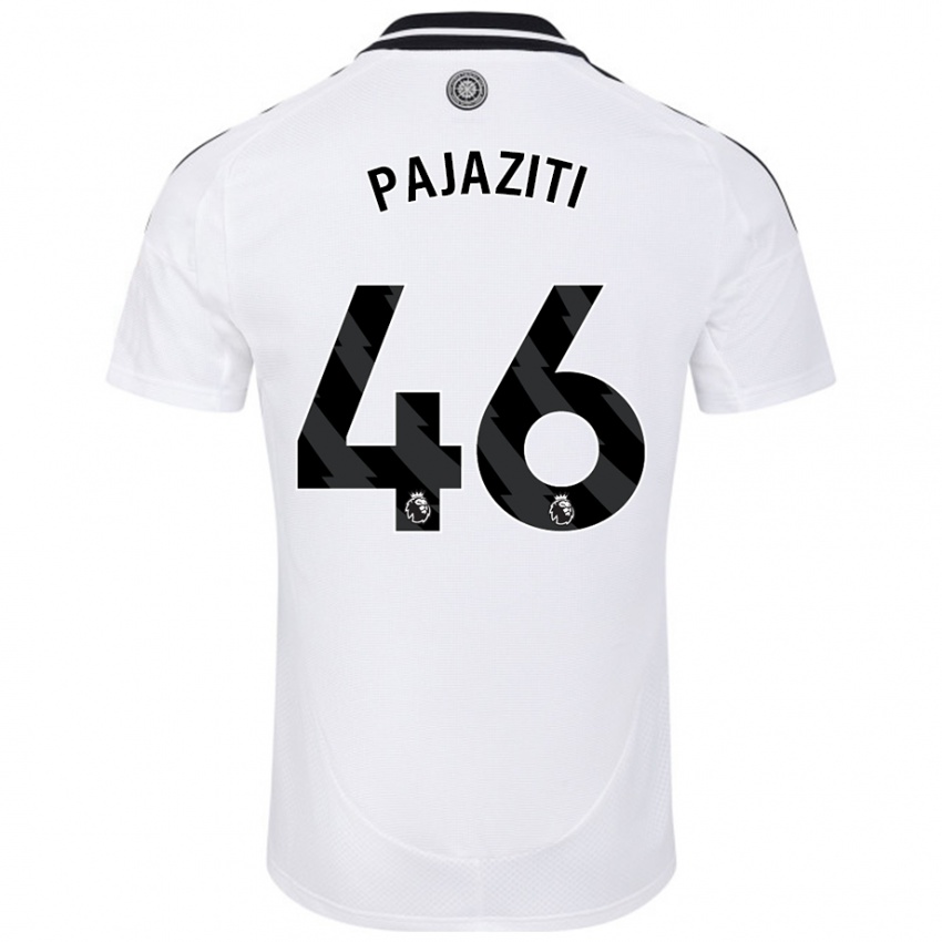 Miesten Adrion Pajaziti #46 Valkoinen Kotipaita 2024/25 Lyhythihainen Paita T-Paita