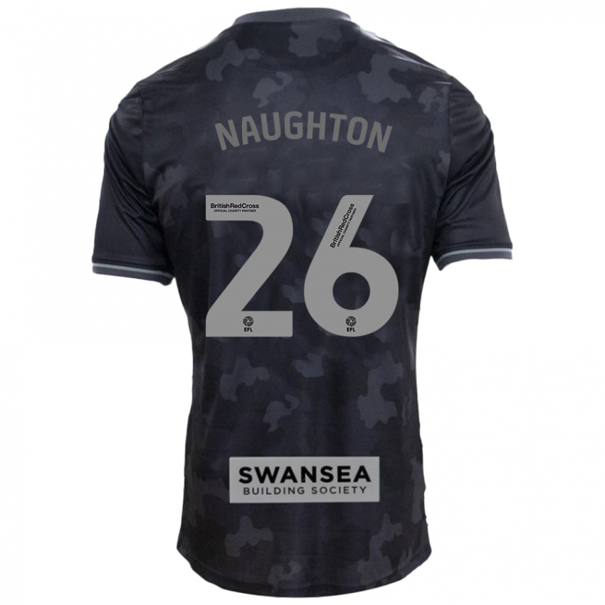 Miesten Kyle Naughton #26 Musta Vieraspaita 2024/25 Lyhythihainen Paita T-Paita