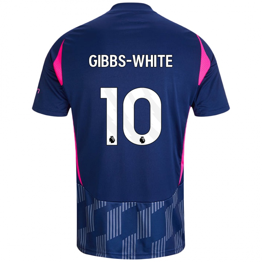 Miesten Morgan Gibbs-White #10 Kuninkaallinen Pinkki Vieraspaita 2024/25 Lyhythihainen Paita T-Paita