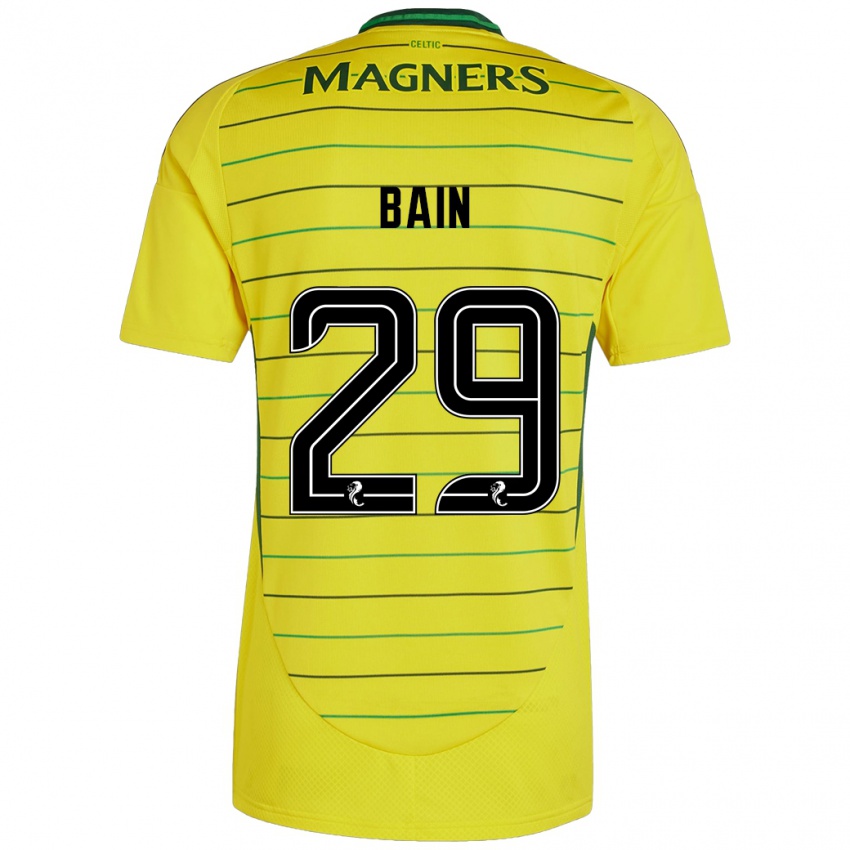 Miesten Scott Bain #29 Keltainen Vieraspaita 2024/25 Lyhythihainen Paita T-Paita