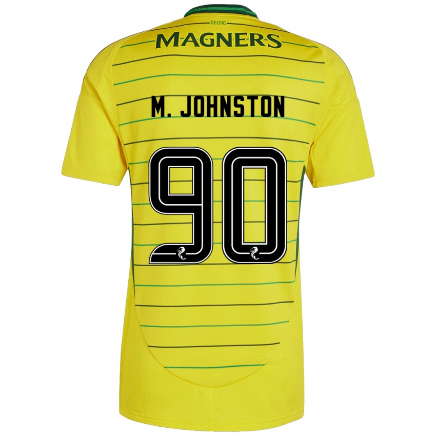 Miesten Mikey Johnston #90 Keltainen Vieraspaita 2024/25 Lyhythihainen Paita T-Paita