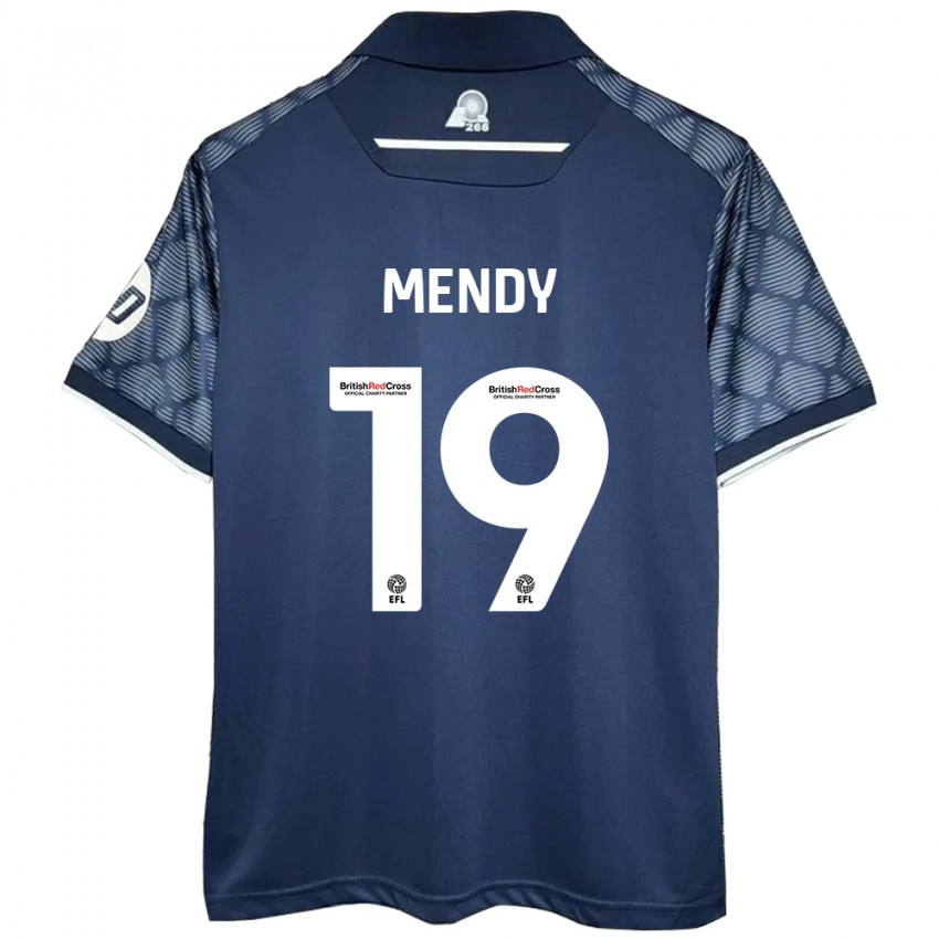 Miesten Jacob Mendy #19 Musta Vieraspaita 2024/25 Lyhythihainen Paita T-Paita