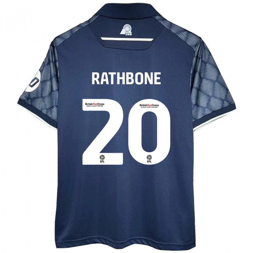 Miesten Ollie Rathbone #20 Musta Vieraspaita 2024/25 Lyhythihainen Paita T-Paita