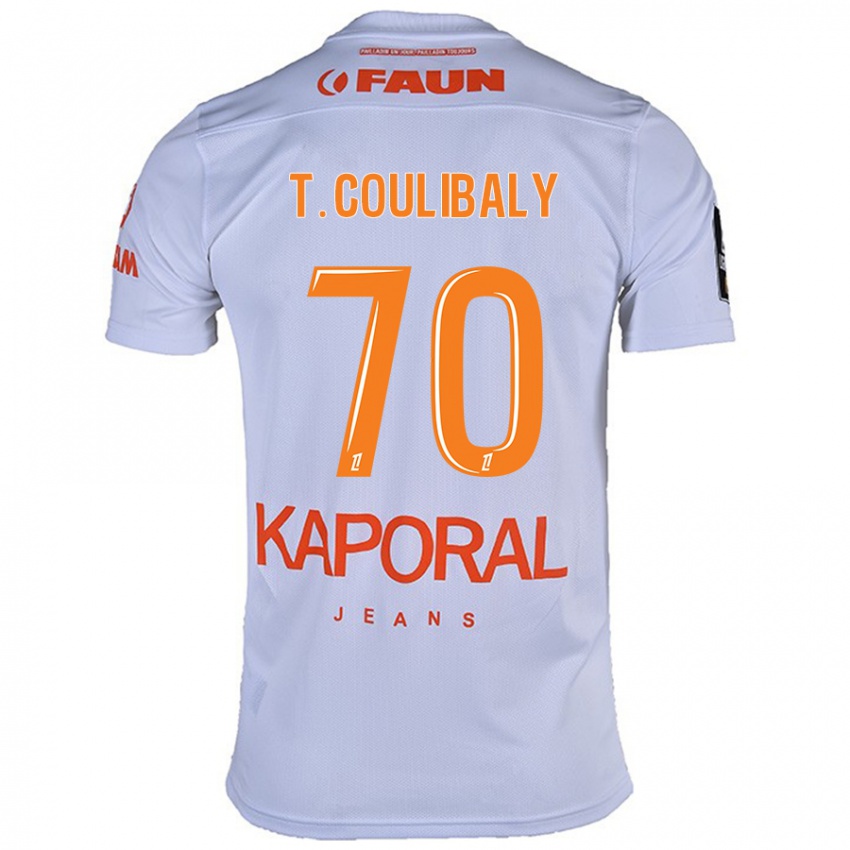 Miesten Tanguy Coulibaly #70 Valkoinen Vieraspaita 2024/25 Lyhythihainen Paita T-Paita