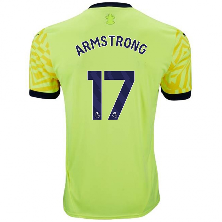 Miesten Stuart Armstrong #17 Keltainen Vieraspaita 2024/25 Lyhythihainen Paita T-Paita