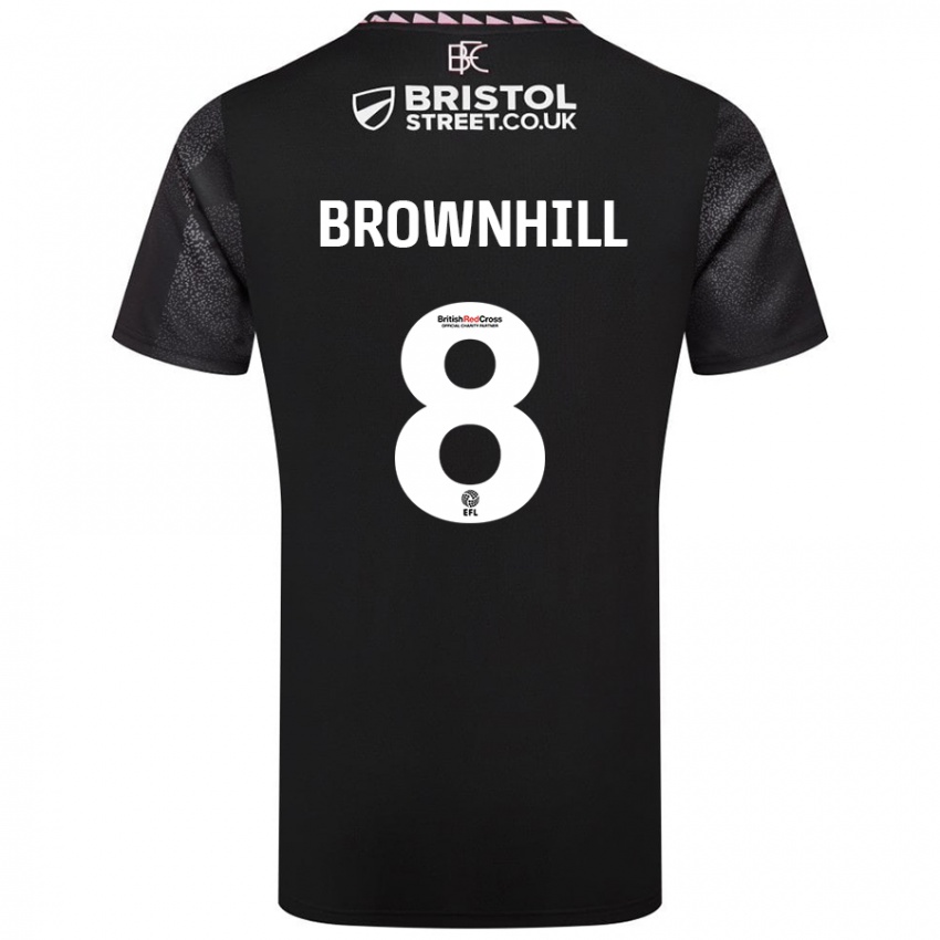 Miesten Josh Brownhill #8 Musta Vieraspaita 2024/25 Lyhythihainen Paita T-Paita