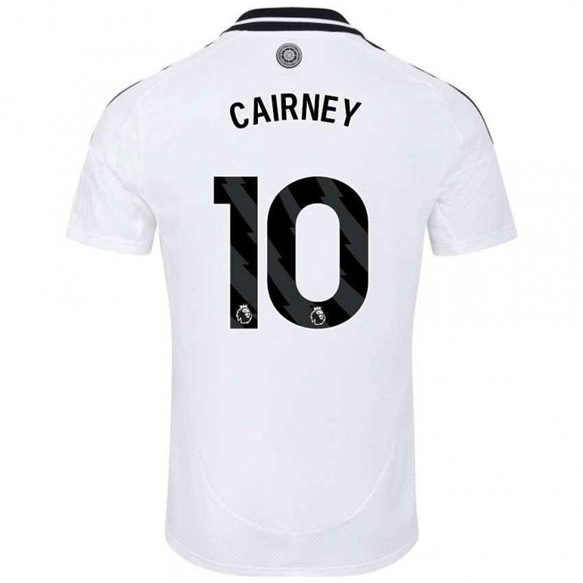 Naisten Tom Cairney #10 Valkoinen Kotipaita 2024/25 Lyhythihainen Paita T-Paita