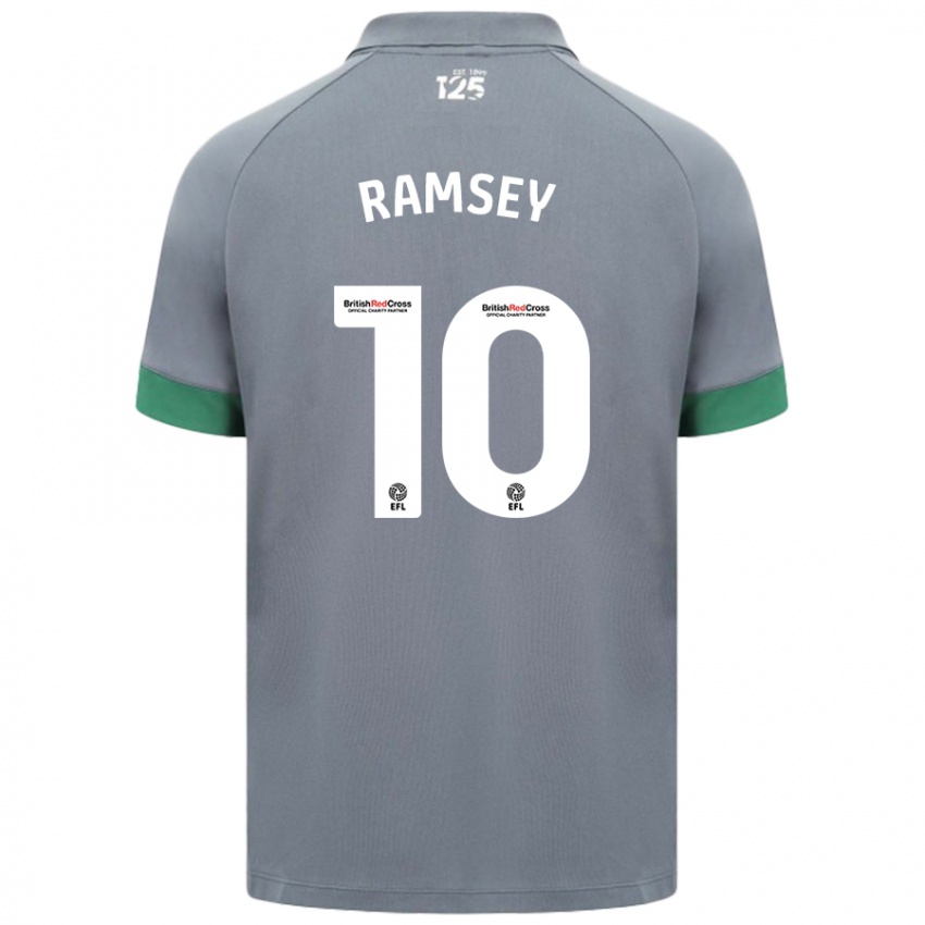 Naisten Aaron Ramsey #10 Tummanharmaa Vieraspaita 2024/25 Lyhythihainen Paita T-Paita