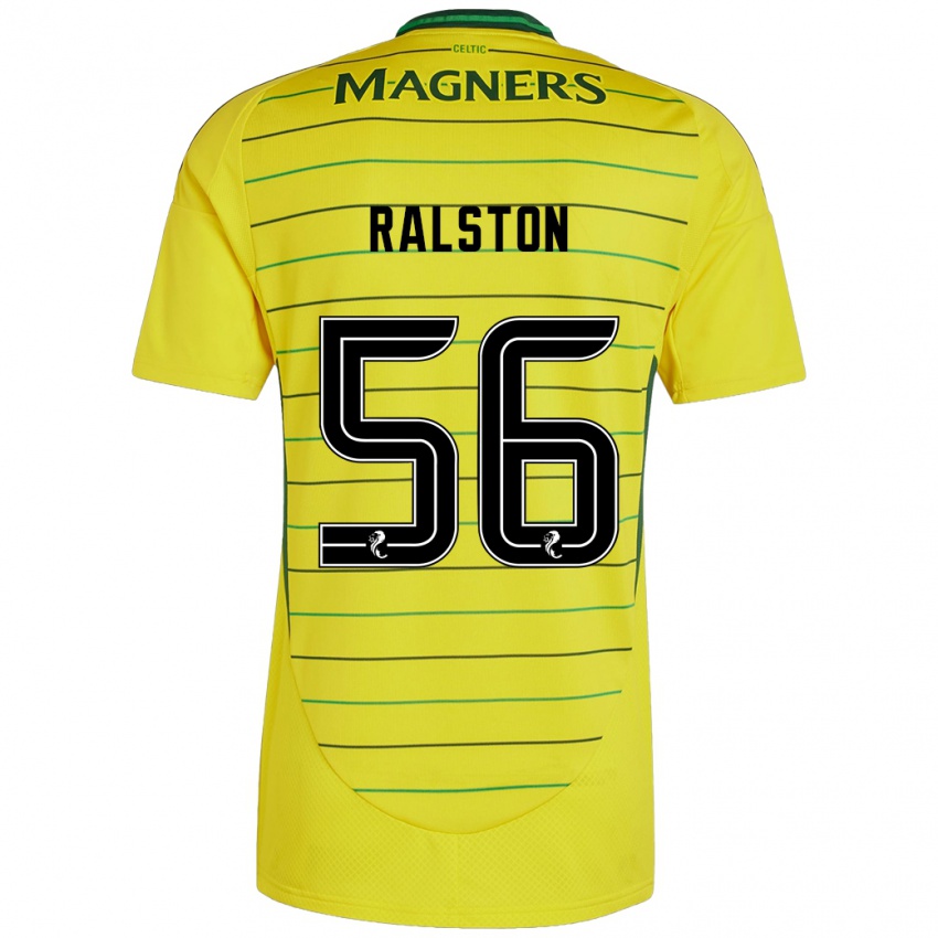 Naisten Anthony Ralston #56 Keltainen Vieraspaita 2024/25 Lyhythihainen Paita T-Paita