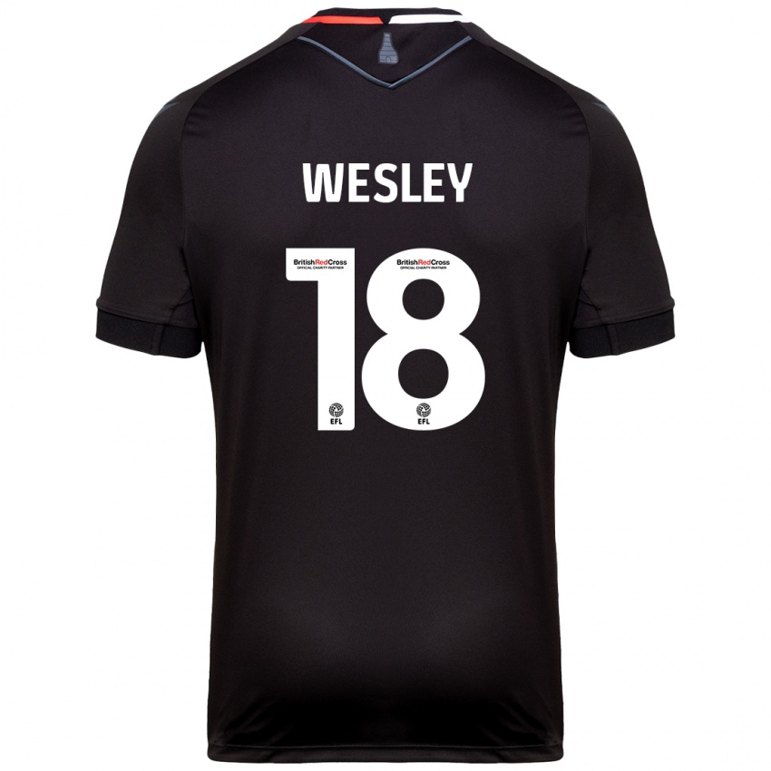 Naisten Wesley Moraes #18 Musta Vieraspaita 2024/25 Lyhythihainen Paita T-Paita