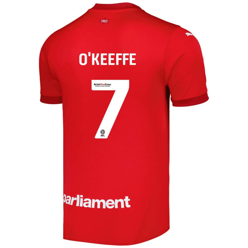 Lapset Corey O'keeffe #7 Punainen Kotipaita 2024/25 Lyhythihainen Paita T-Paita