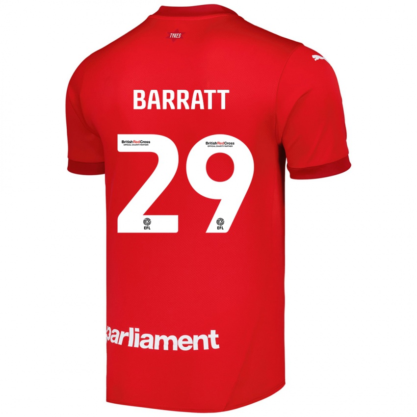 Lapset Connor Barratt #29 Punainen Kotipaita 2024/25 Lyhythihainen Paita T-Paita