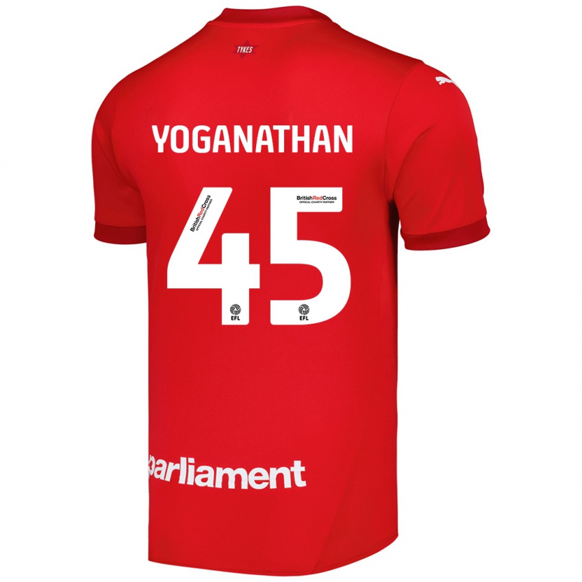 Lapset Vimal Yoganathan #45 Punainen Kotipaita 2024/25 Lyhythihainen Paita T-Paita