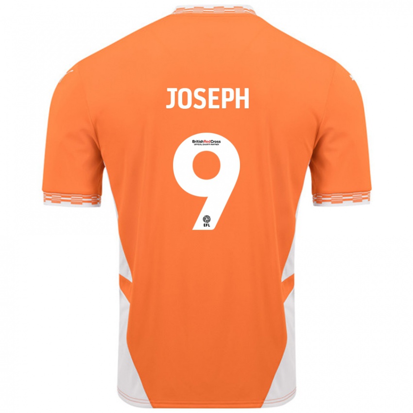 Lapset Kyle Joseph #9 Oranssi Valkoinen Kotipaita 2024/25 Lyhythihainen Paita T-Paita