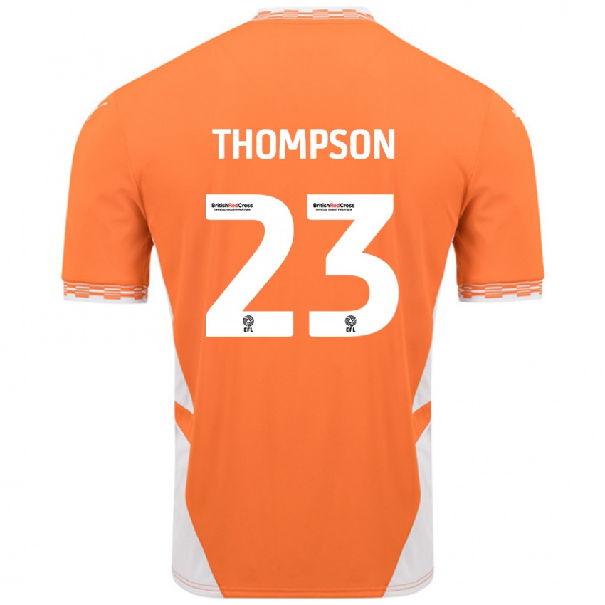 Lapset Dominic Thompson #23 Oranssi Valkoinen Kotipaita 2024/25 Lyhythihainen Paita T-Paita