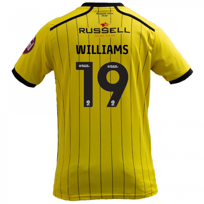 Lapset Dylan Williams #19 Keltainen Kotipaita 2024/25 Lyhythihainen Paita T-Paita