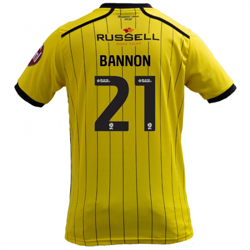 Lapset Alex Bannon #21 Keltainen Kotipaita 2024/25 Lyhythihainen Paita T-Paita