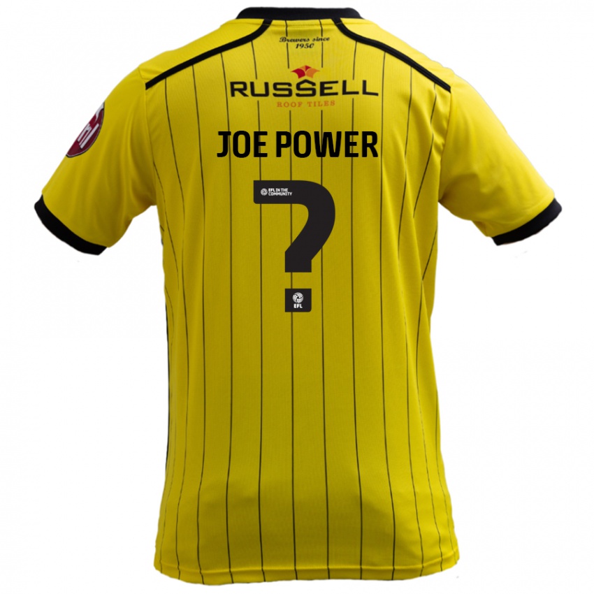 Lapset John Joe Power #0 Keltainen Kotipaita 2024/25 Lyhythihainen Paita T-Paita