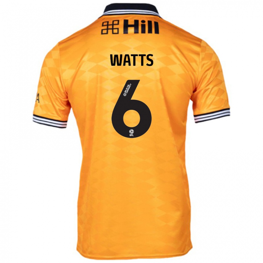 Lapset Kell Watts #6 Oranssi Kotipaita 2024/25 Lyhythihainen Paita T-Paita